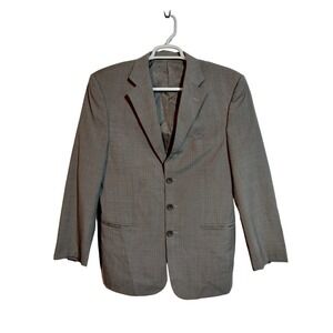 Loriano gray sport suit coat jacket 100% Wool men size 44L*